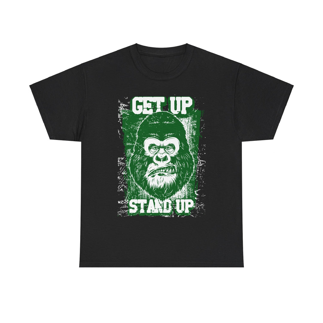 Get Up Stand Up Gorilla Unisex Heavy Cotton Tee