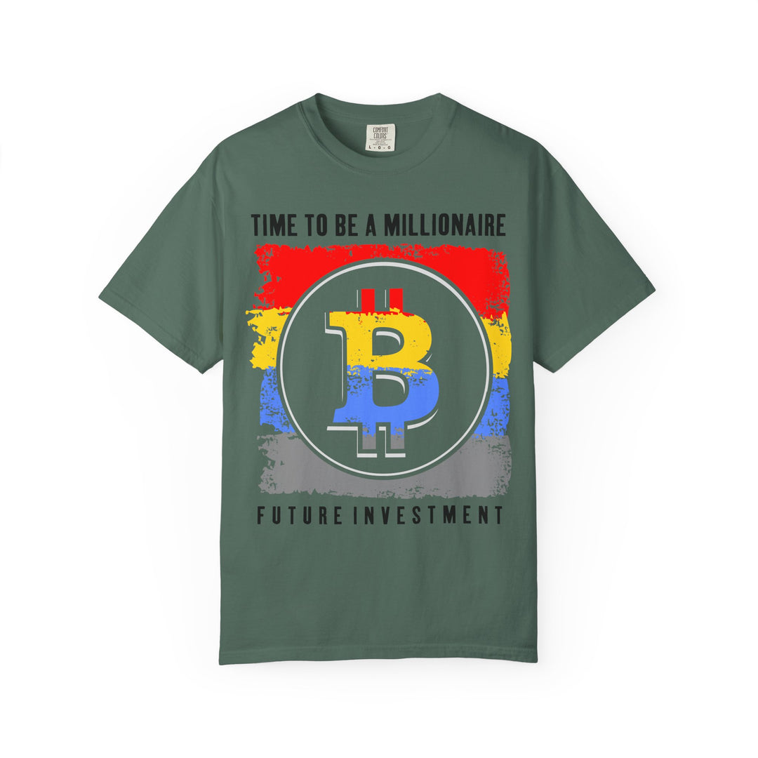 Bitcoin Millionaire T-Shirt — "Time to Be a Millionaire | Future Investment" Crypto Tee