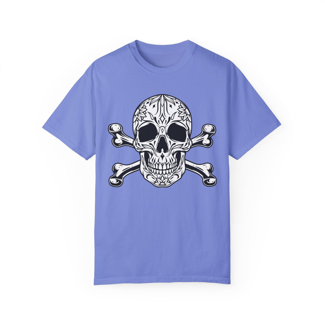 BraggerSwine Unisex Garment-Dyed T-Shirt - Aztec Skull & Bones