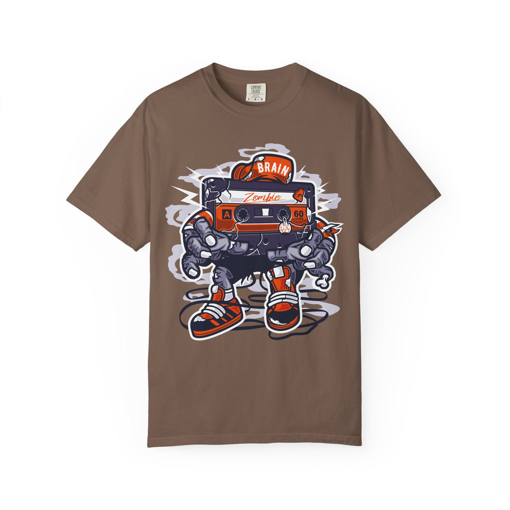 Zombie Cassette Robot Tee — Retro Boombox Graphic T-Shirt