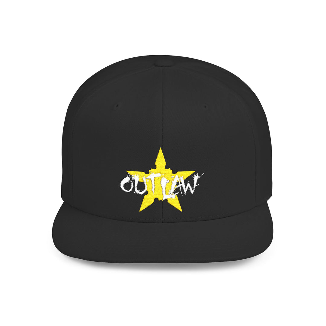 Outlaw Snapback Hat — Flat Bill Cowboy-Inspired Cap