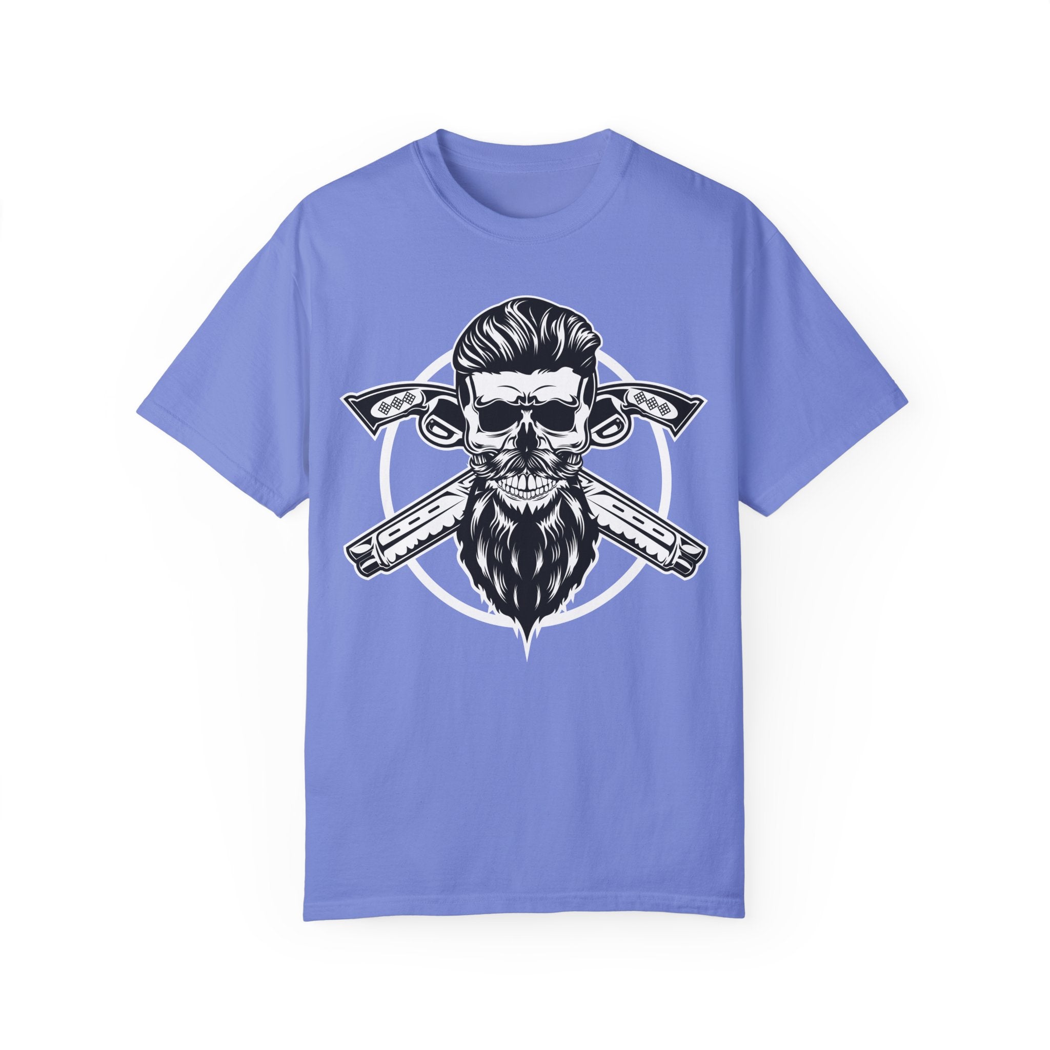 BraggerSwine Unisex Garment-Dyed T-Shirt - Skull Pistols