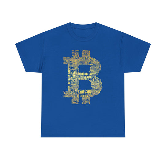 Bitcoin, Word Cloud Unisex Heavy Cotton Tee