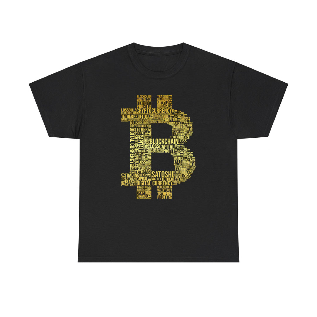 Bitcoin, Word Cloud Unisex Heavy Cotton Tee