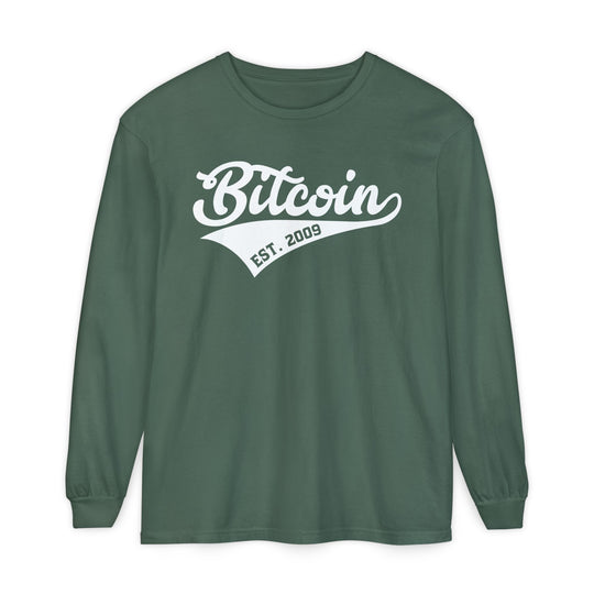 Bitcoin Est. 2009 Long Sleeve Tee — Vintage Crypto Shirt