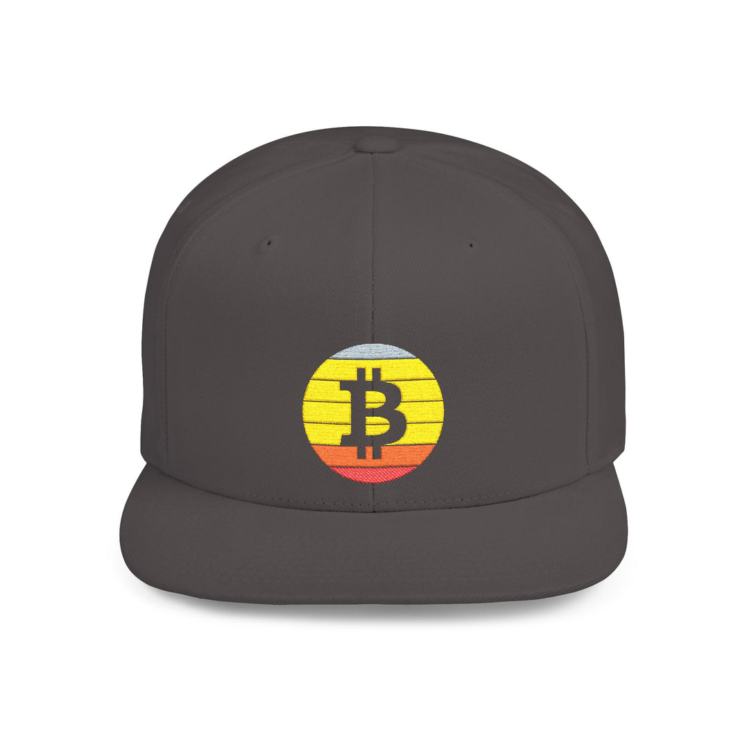 Bitcoin Retro Snapback Hat — Vintage Crypto Logo Flat Bill