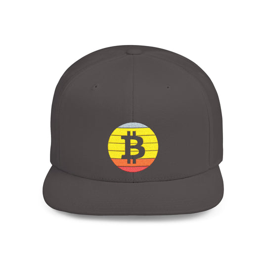 Bitcoin Retro Snapback Hat — Vintage Crypto Logo Flat Bill