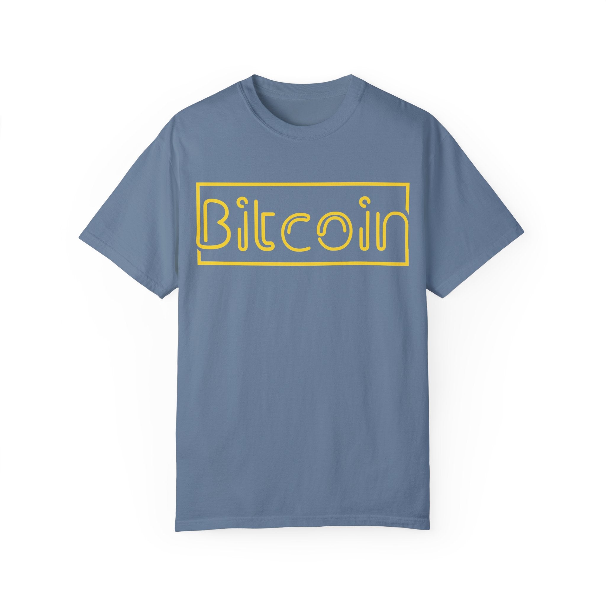 BraggerSwine Unisex Garment-Dyed T-Shirt - Bitcoin Neon