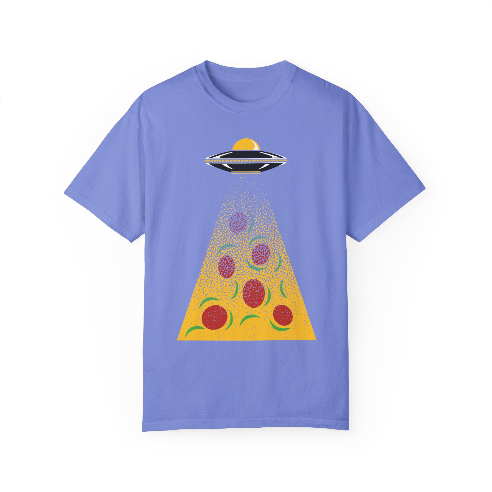BraggerSwine Unisex Garment-Dyed T-Shirt - Pizza Aliens