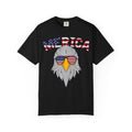 Eagle 'Merica T-Shirt — Patriotic Bald Eagle with USA Flag Sunglasses