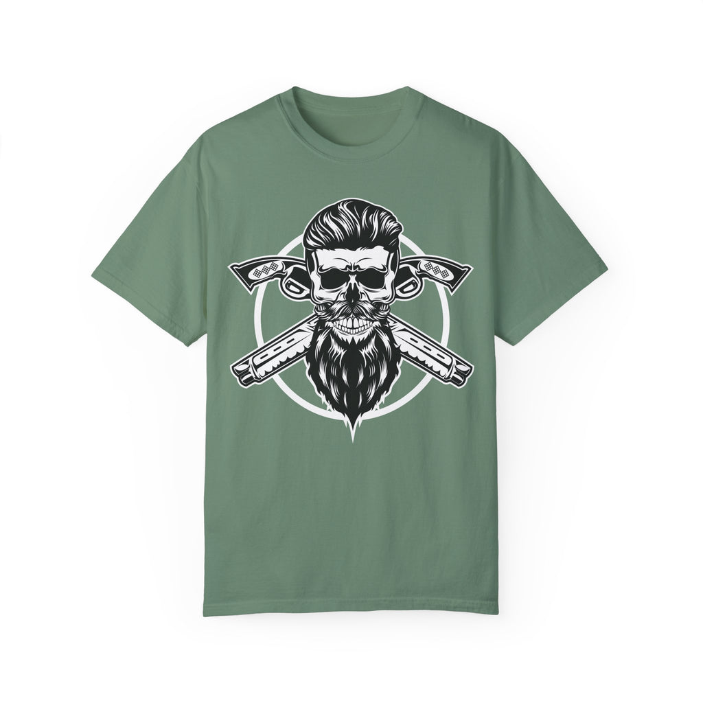 BraggerSwine Unisex Garment-Dyed T-Shirt - Skull Pistols