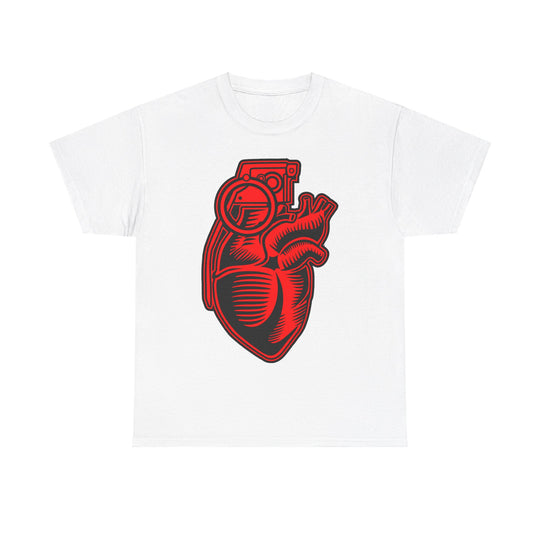 Grenade Heart Unisex Heavy Cotton Tee