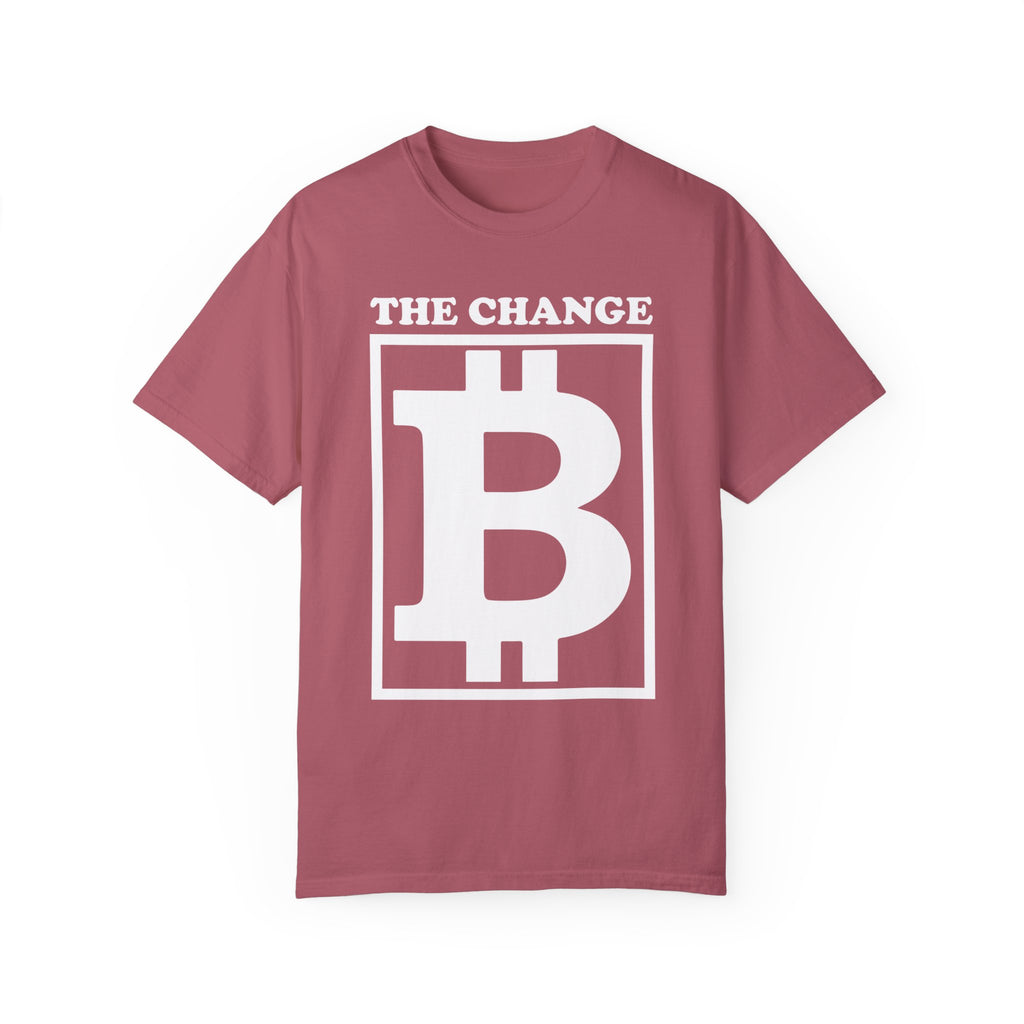 BraggerSwine Unisex Garment-Dyed T-Shirt - The Change Bitcoin