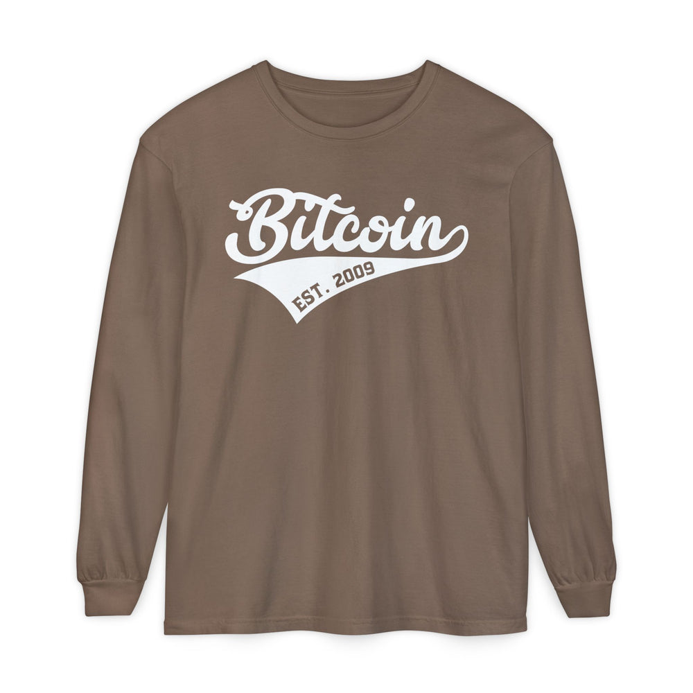 Bitcoin Est. 2009 Long Sleeve Tee — Vintage Crypto Shirt