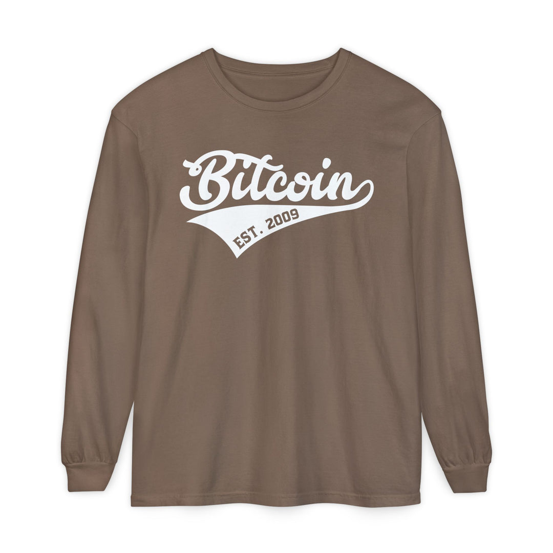 Bitcoin Est. 2009 Long Sleeve Tee — Vintage Crypto Shirt