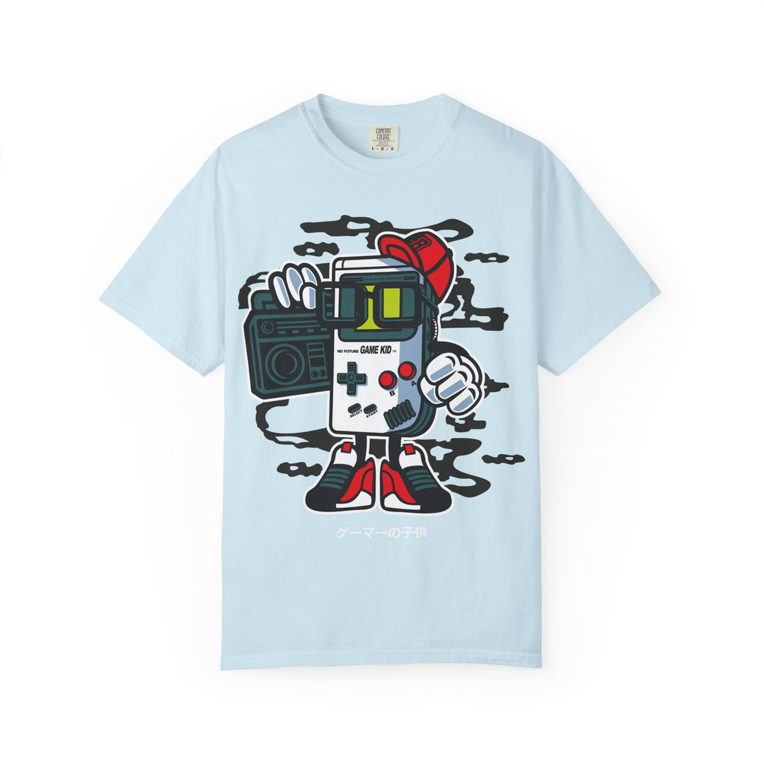 Retro Game Kid Character T-Shirt — Vintage Gamer Graphic Tee