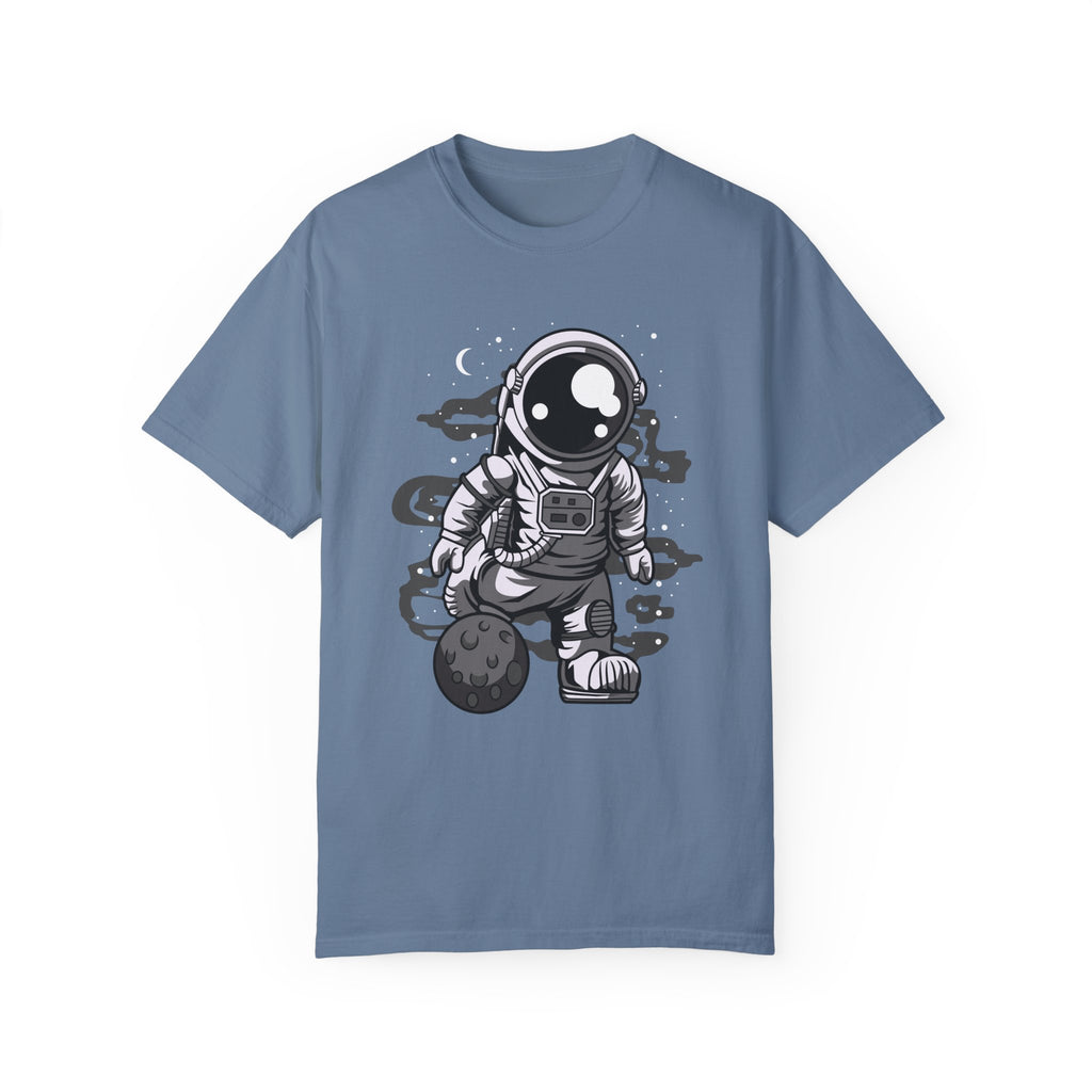 BraggerSwine Unisex Garment-Dyed T-Shirt - Astronaut Soccer