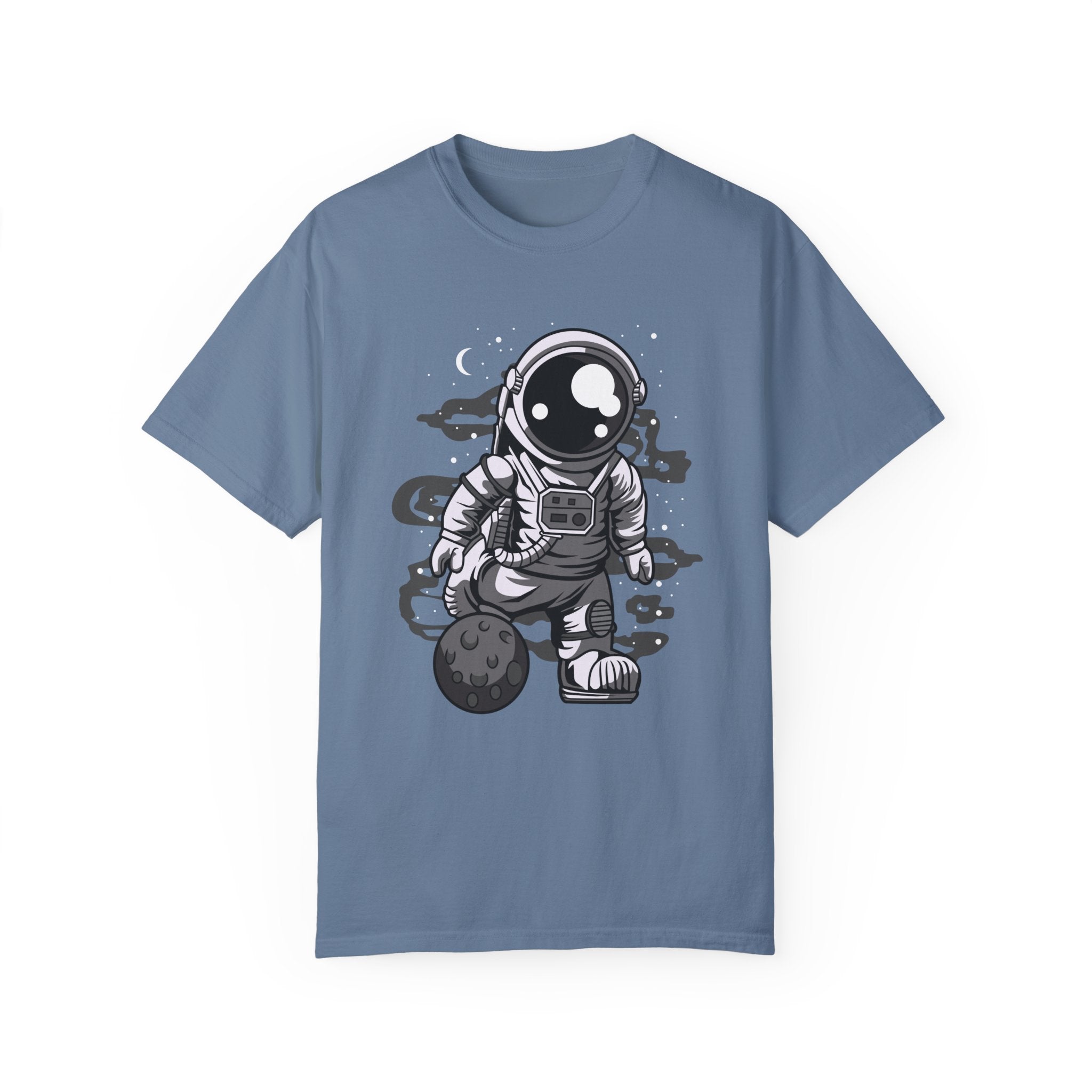 BraggerSwine Unisex Garment-Dyed T-Shirt - Astronaut Soccer