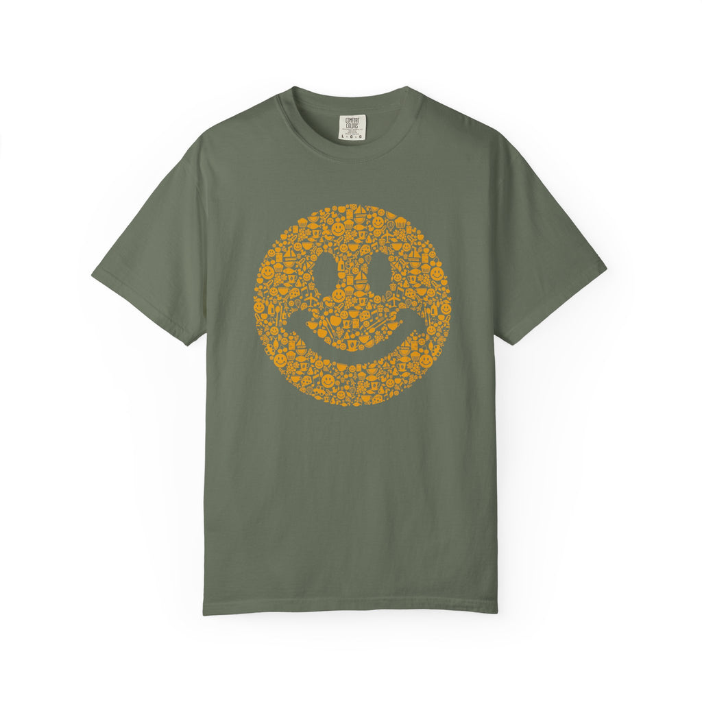 Smiley Face Floral — Retro Happy Flower Power Tee