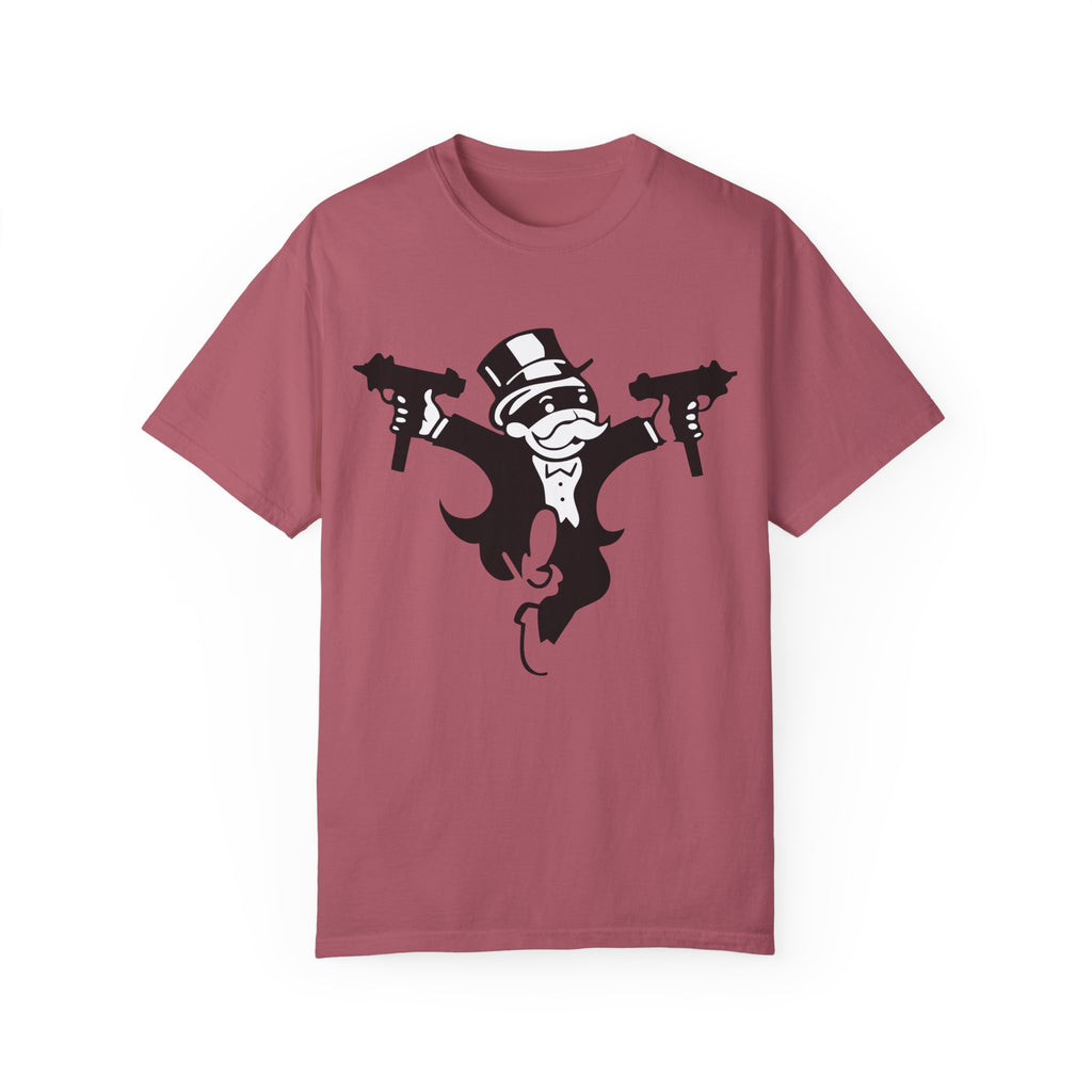 BraggerSwine Unisex Garment-Dyed T-Shirt - Monopoly Gangster