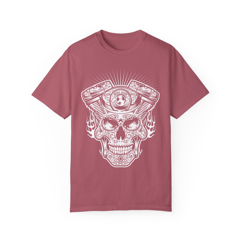 BraggerSwine Unisex Garment-Dyed T-Shirt - Skull Engine