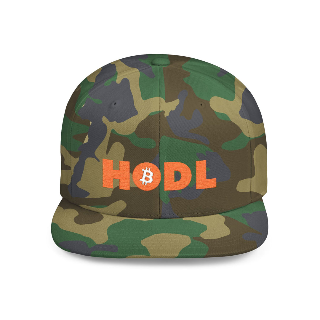 HODL Snapback Hat — Flat Bill Crypto Cap