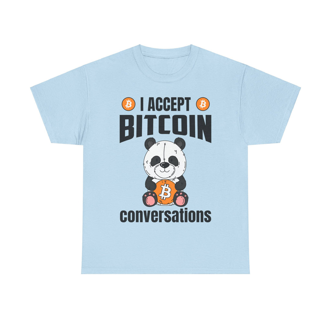 I Accept Bitcoin Conversations Unisex Heavy Cotton Tee