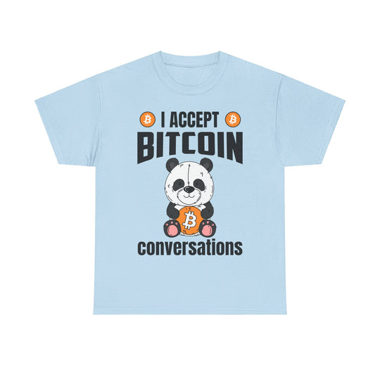 I Accept Bitcoin Conversations Unisex Heavy Cotton Tee