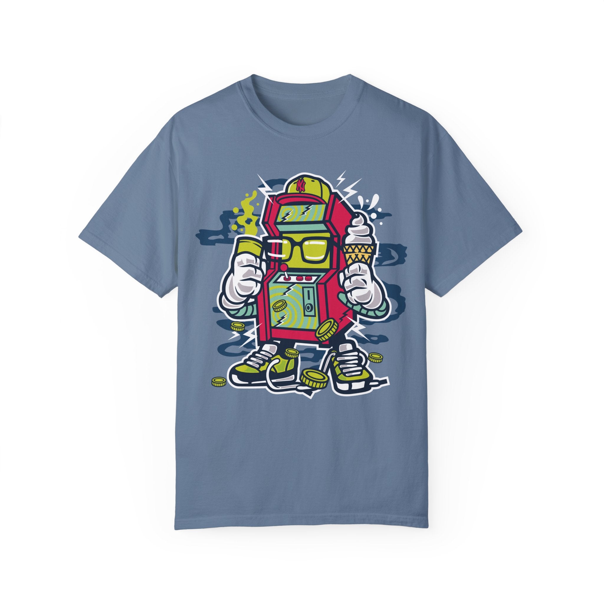 BraggerSwine Unisex Garment-Dyed T-Shirt - Video Game Machine