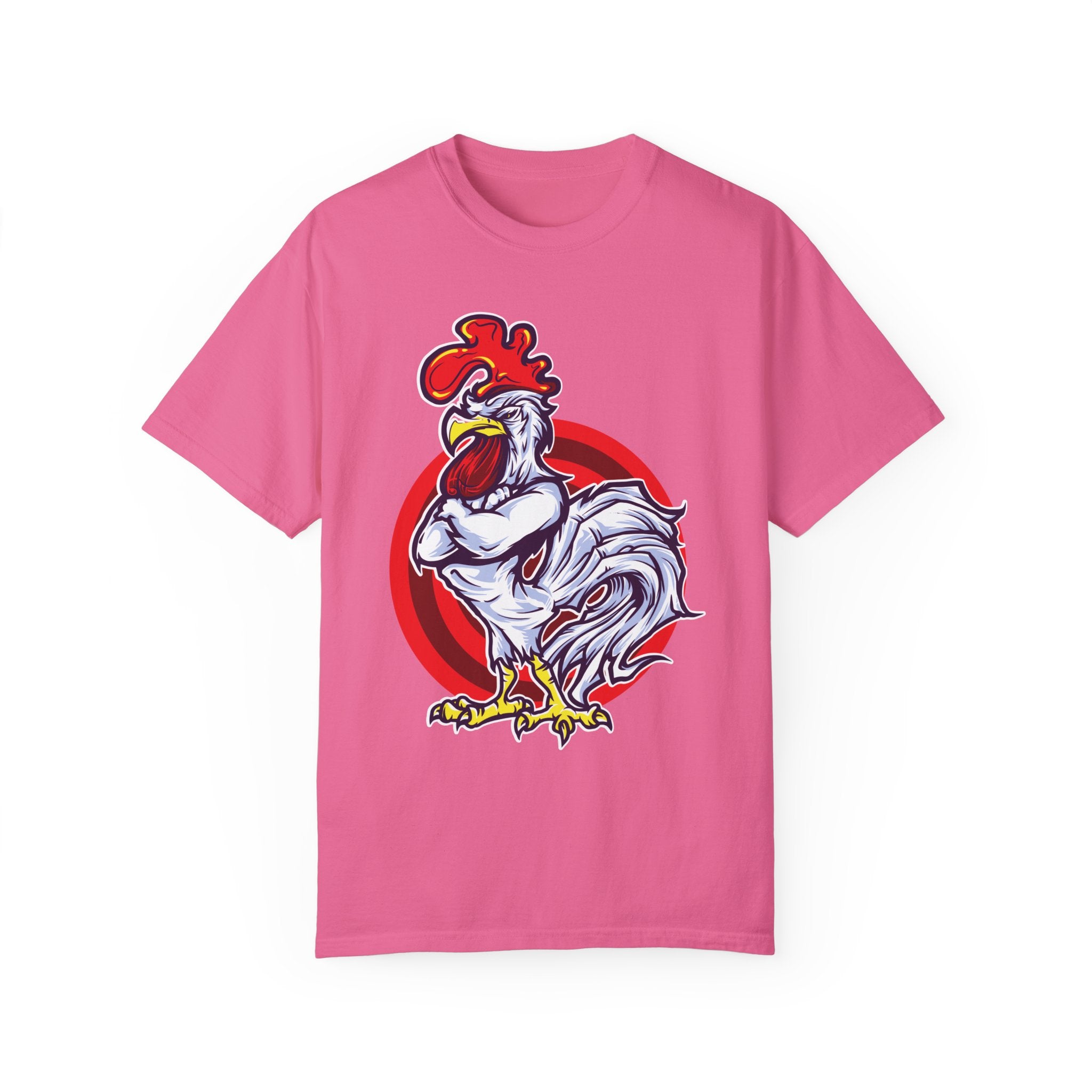 BraggerSwine Unisex Garment-Dyed T-Shirt - Big "Cock" Rooster