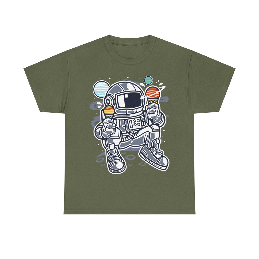 Astronaut Ice Cream Unisex Heavy Cotton Tee