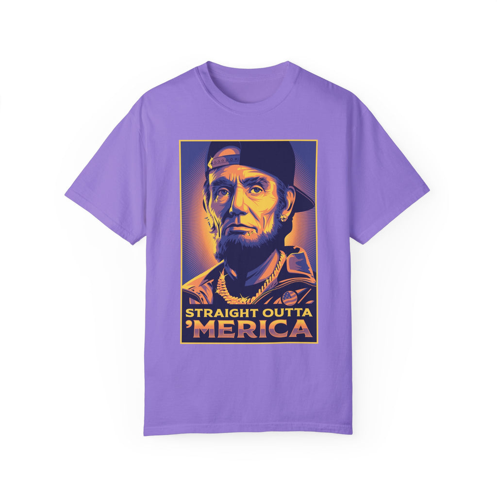 BraggerSwine Unisex Garment-Dyed T-Shirt - Straight Outta 'Merica