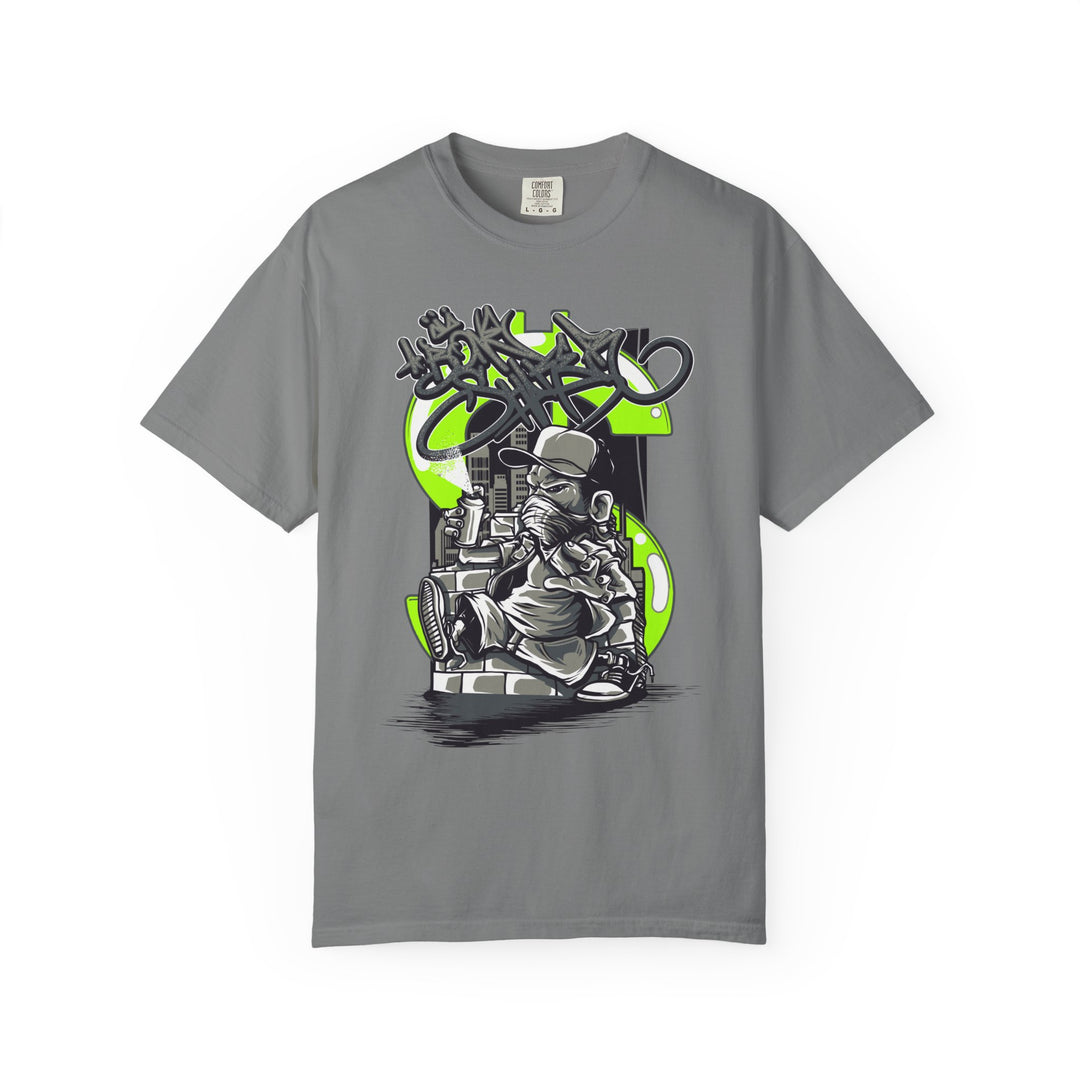 Graffiti DJ T-Shirt – Urban Streetwear Tee with Turntable Artist Graphic