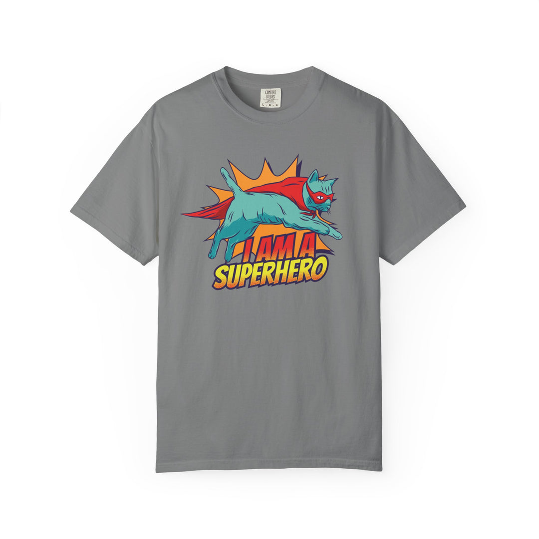 I Am a Superhero Cat T-Shirt — Retro Cat Graphic Tee