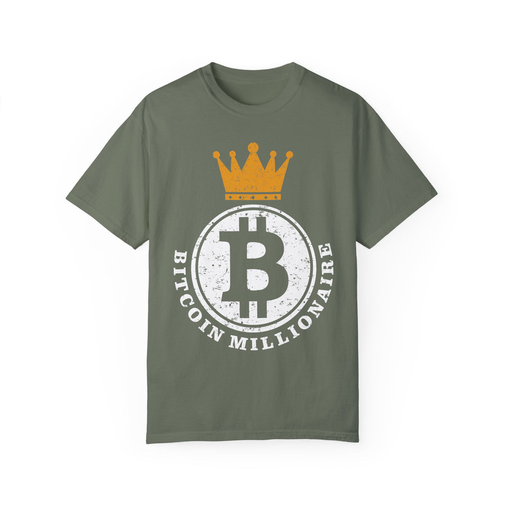 BraggerSwine Unisex Garment-Dyed T-Shirt - Bitcoin Millionaire