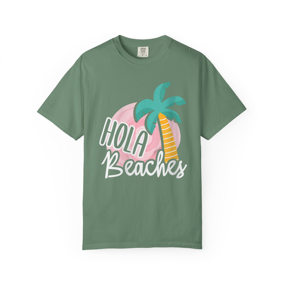 Hola Beaches T-Shirt – Retro Palm Beach Tee
