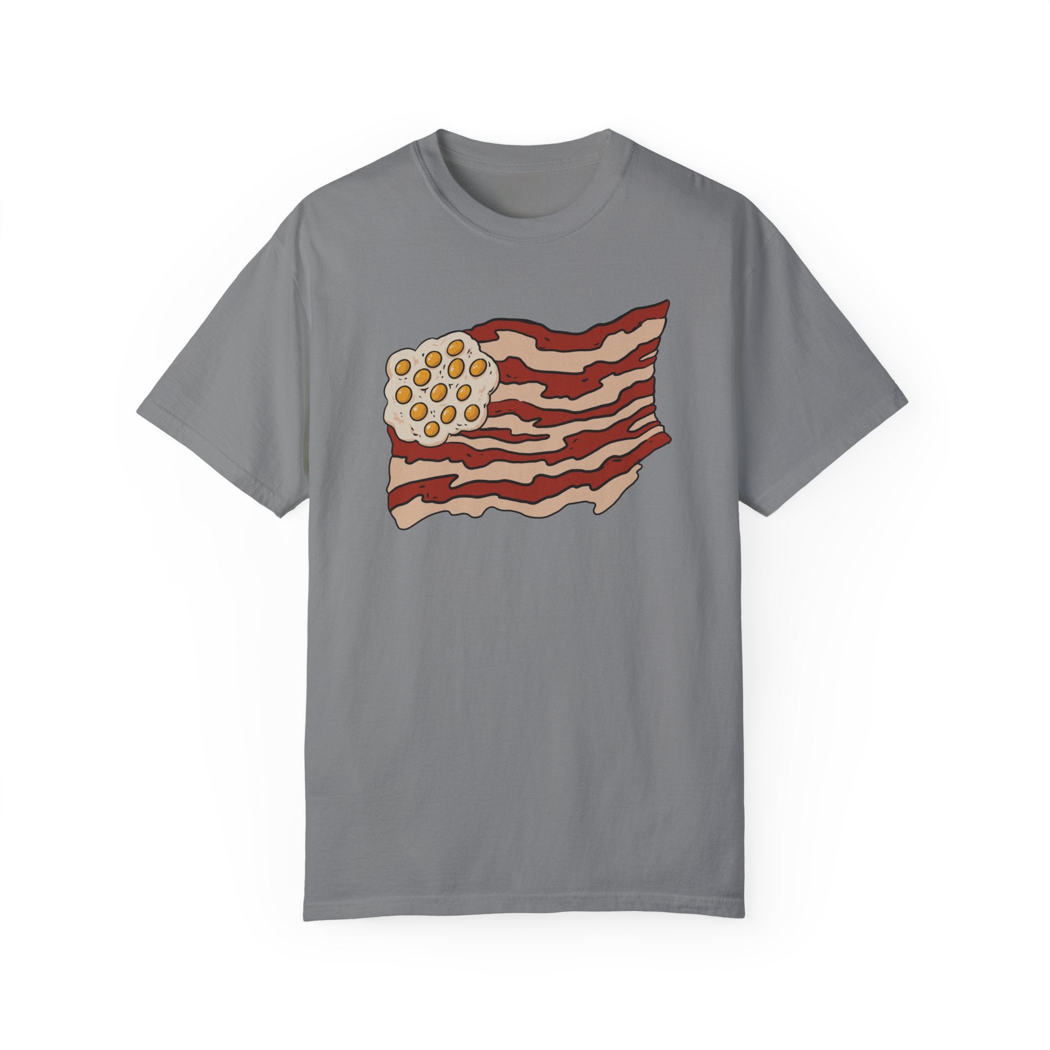 BraggerSwine Unisex Garment-Dyed T-Shirt - Bacon USA Flag