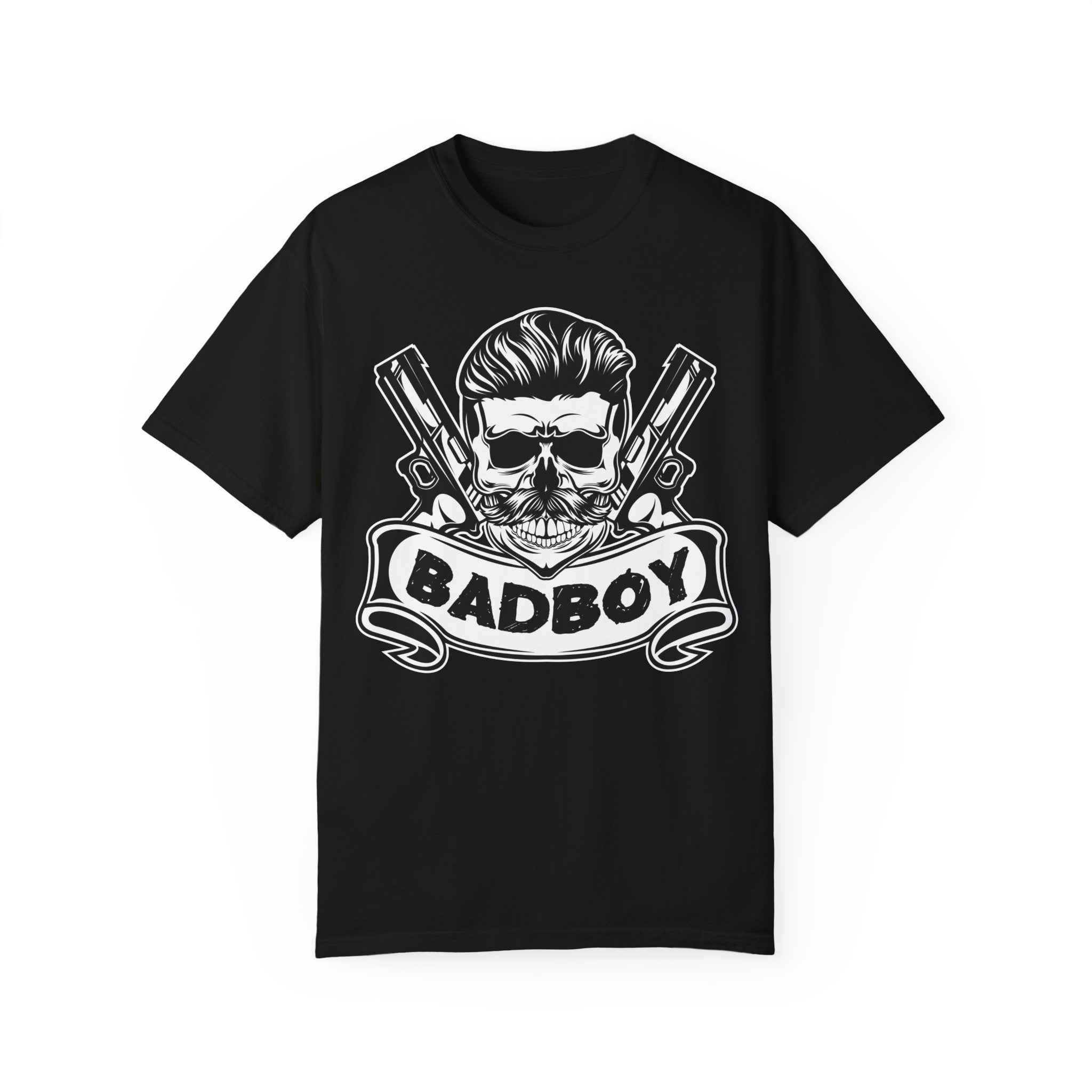 BraggerSwine Unisex Garment-Dyed T-Shirt - Bad Boy Skull