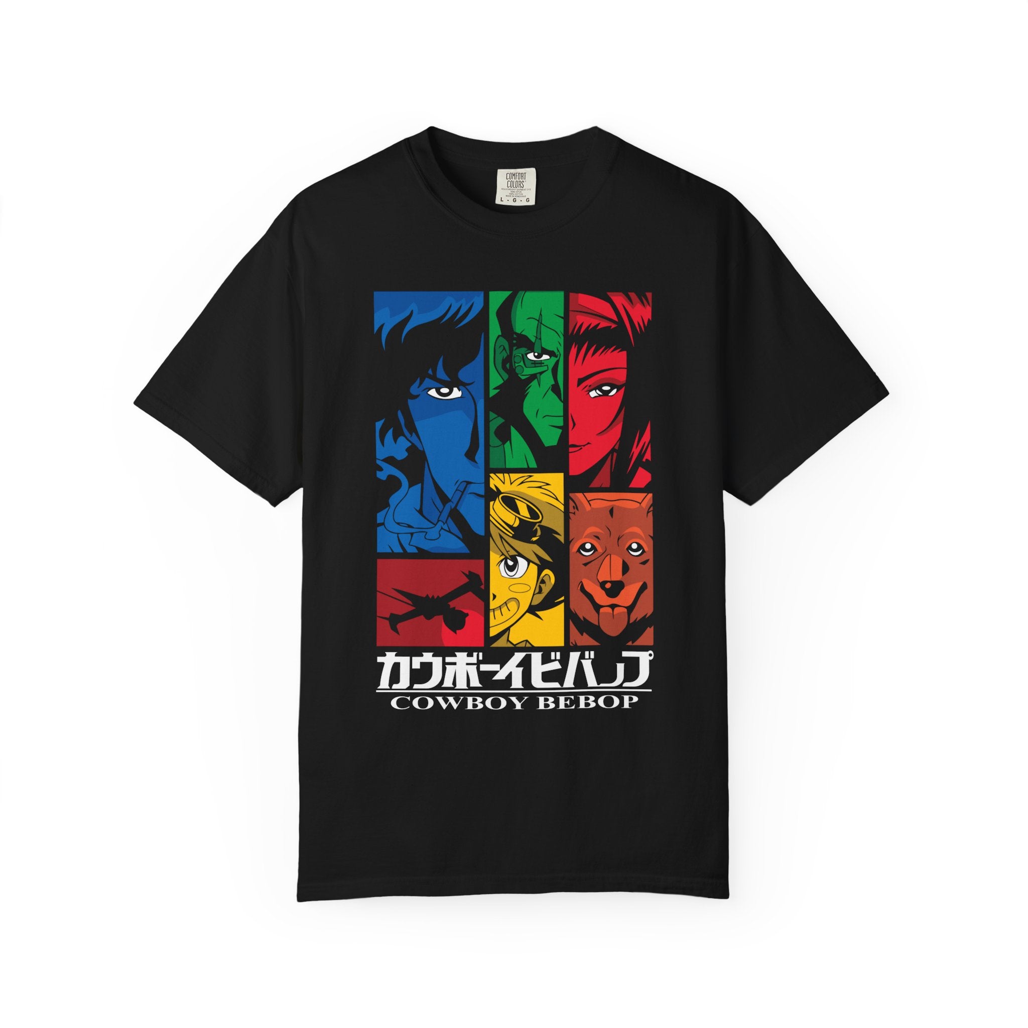 Cowboy Bebop Character Grid T-Shirt — Anime Retro Portrait Tee