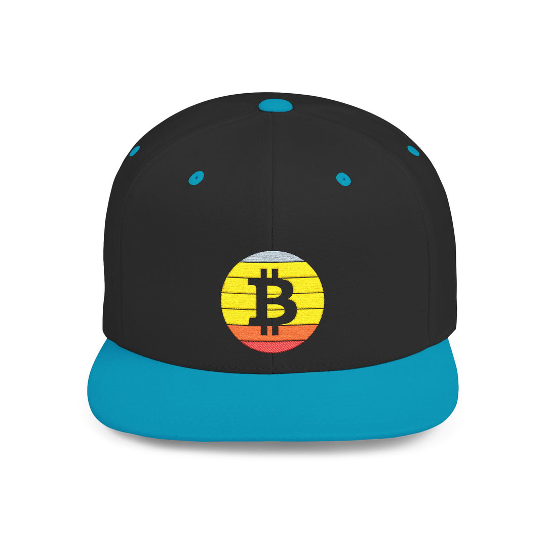 Bitcoin Retro Snapback Hat — Vintage Crypto Logo Flat Bill