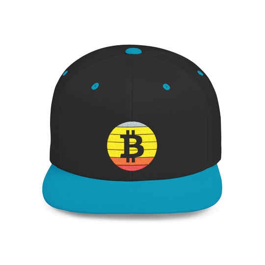 Bitcoin Retro Snapback Hat — Vintage Crypto Logo Flat Bill