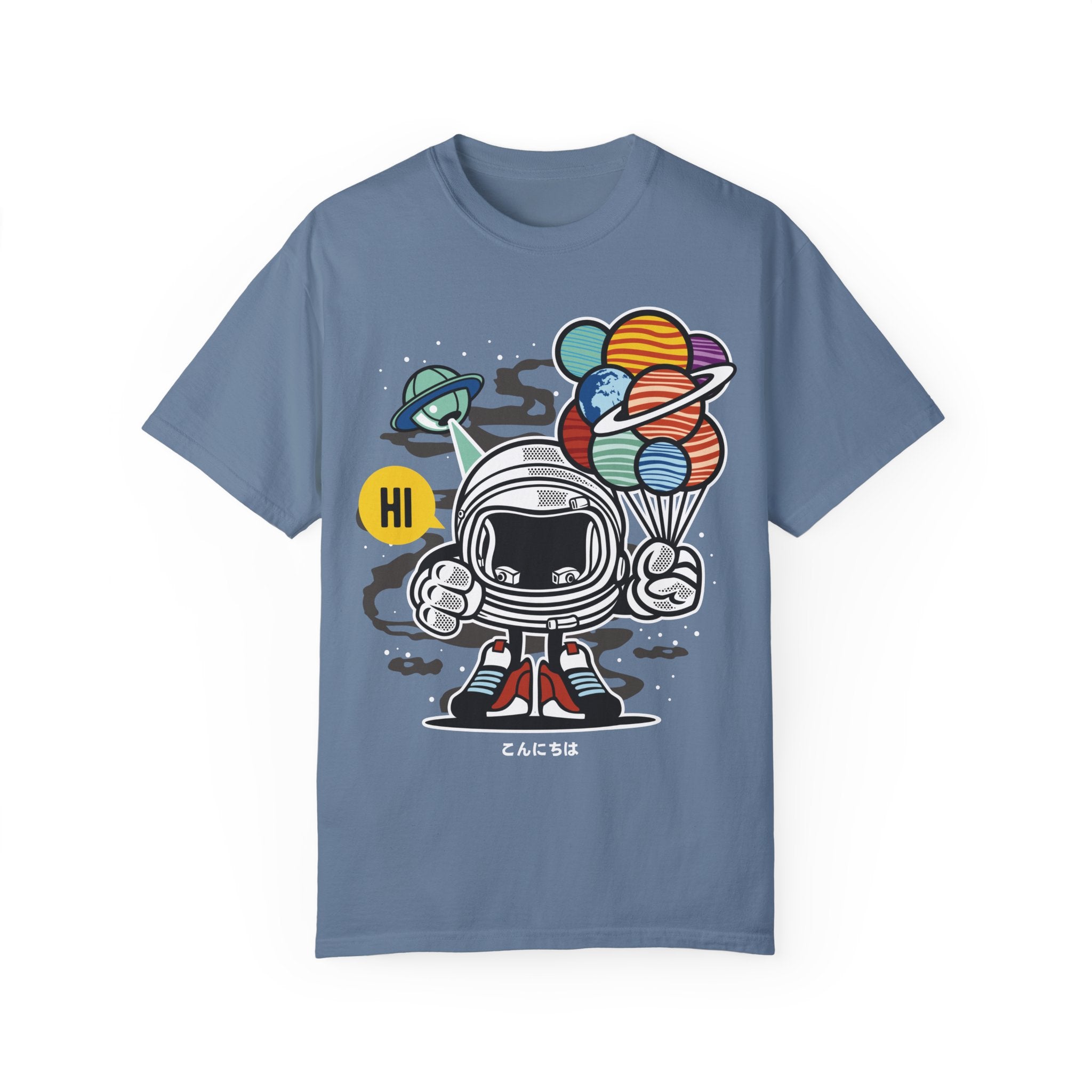 BraggerSwine Unisex Garment-Dyed T-Shirt - Alien World Balloons