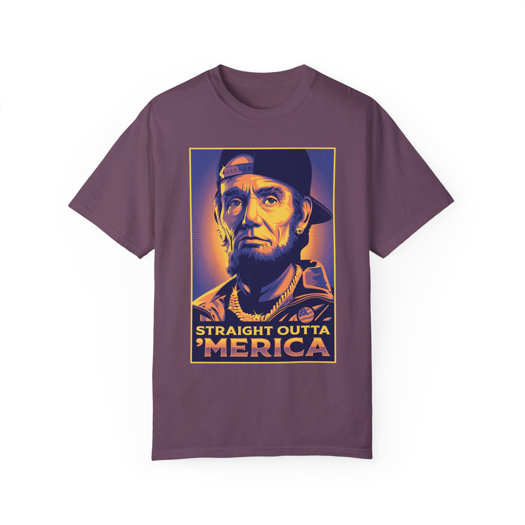 BraggerSwine Unisex Garment-Dyed T-Shirt - Straight Outta 'Merica