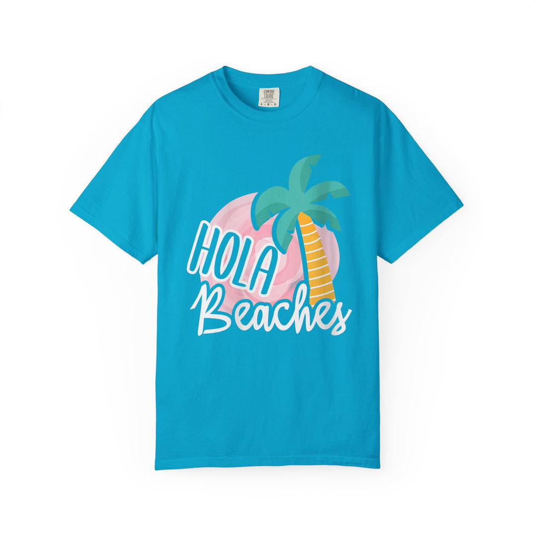 Hola Beaches T-Shirt – Retro Palm Beach Tee