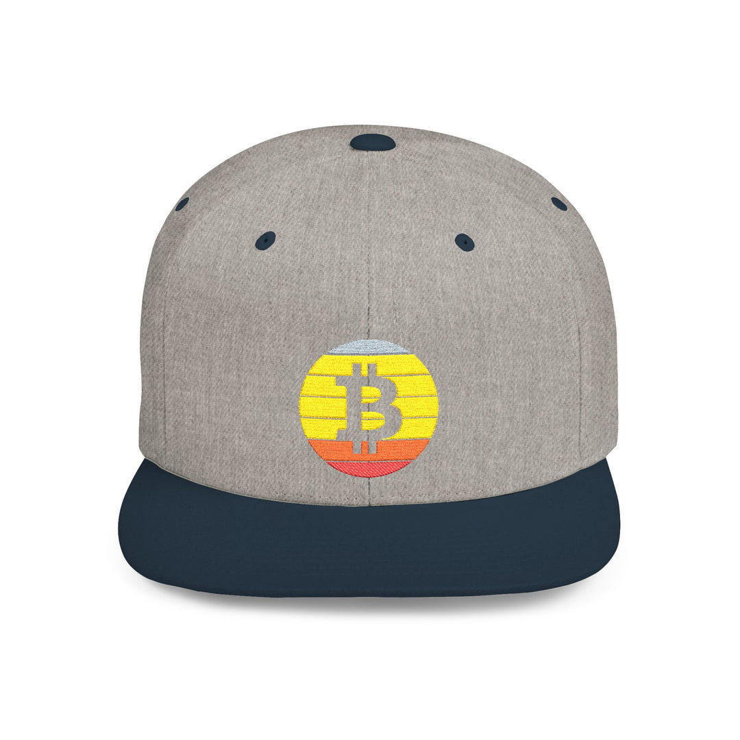 Bitcoin Retro Snapback Hat — Vintage Crypto Logo Flat Bill