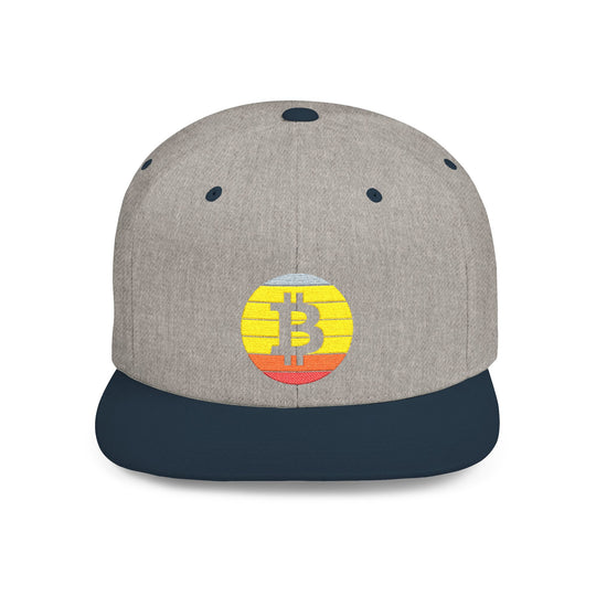 Bitcoin Retro Snapback Hat — Vintage Crypto Logo Flat Bill
