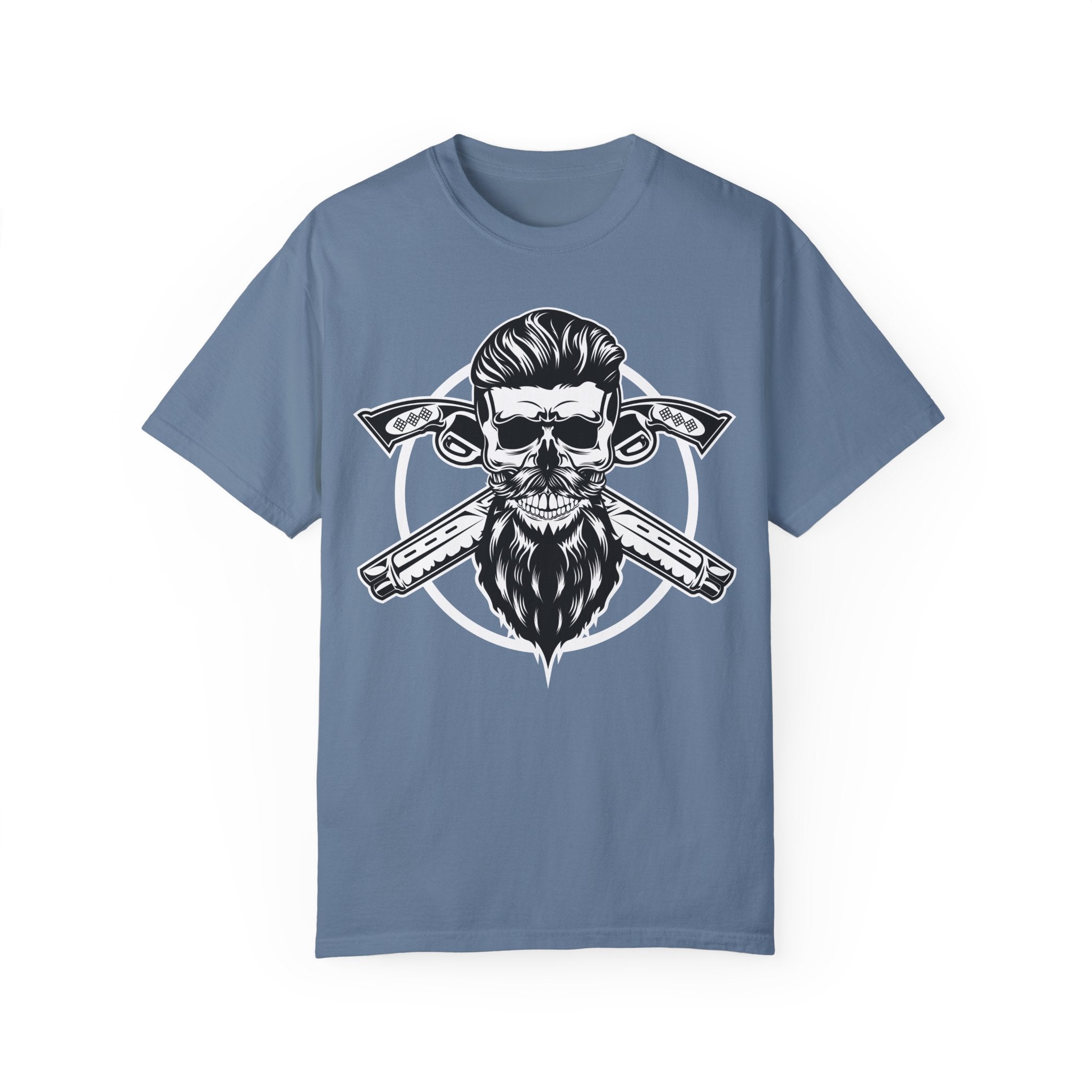BraggerSwine Unisex Garment-Dyed T-Shirt - Skull Pistols