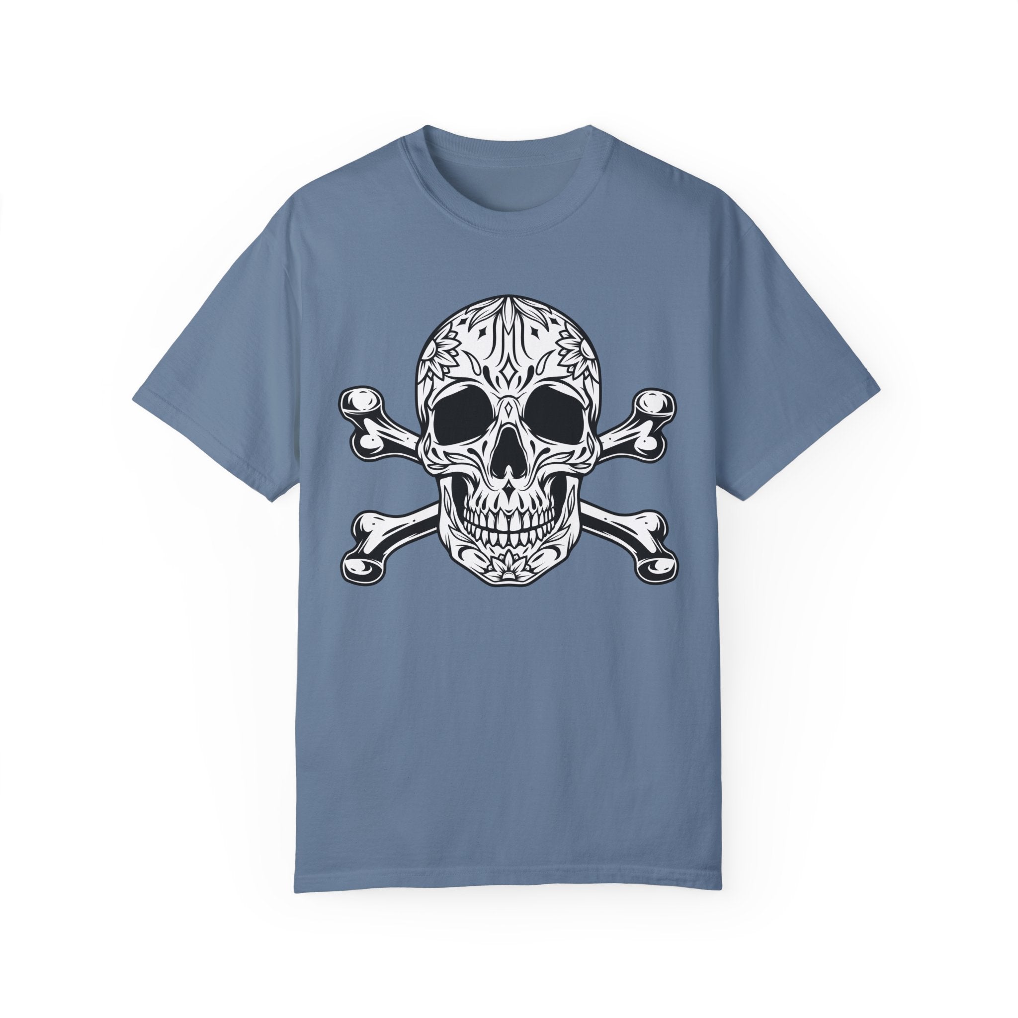 BraggerSwine Unisex Garment-Dyed T-Shirt - Mexican Skull & Bones