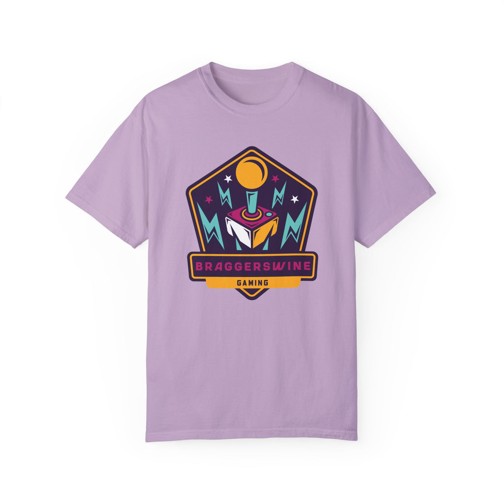 BraggerSwine Unisex Garment-Dyed T-Shirt - BraggerSwine Retro Joystick