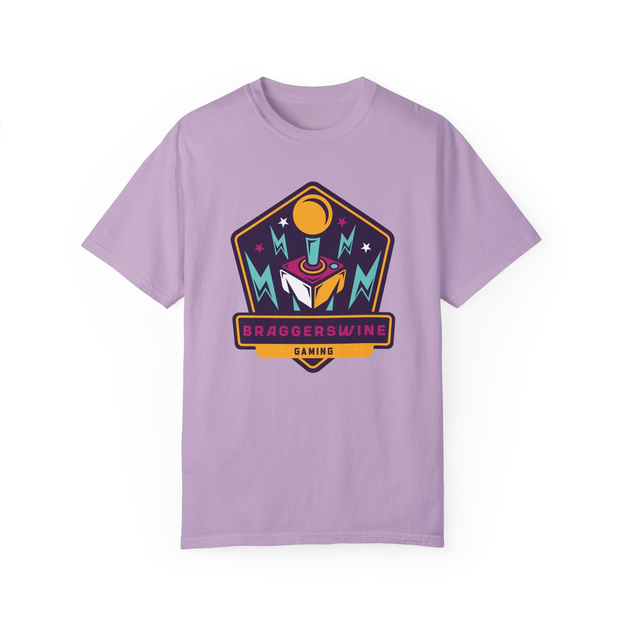 BraggerSwine Unisex Garment-Dyed T-Shirt - BraggerSwine Retro Joystick
